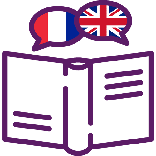 Icône de traduction (de l'anglais vers le français)